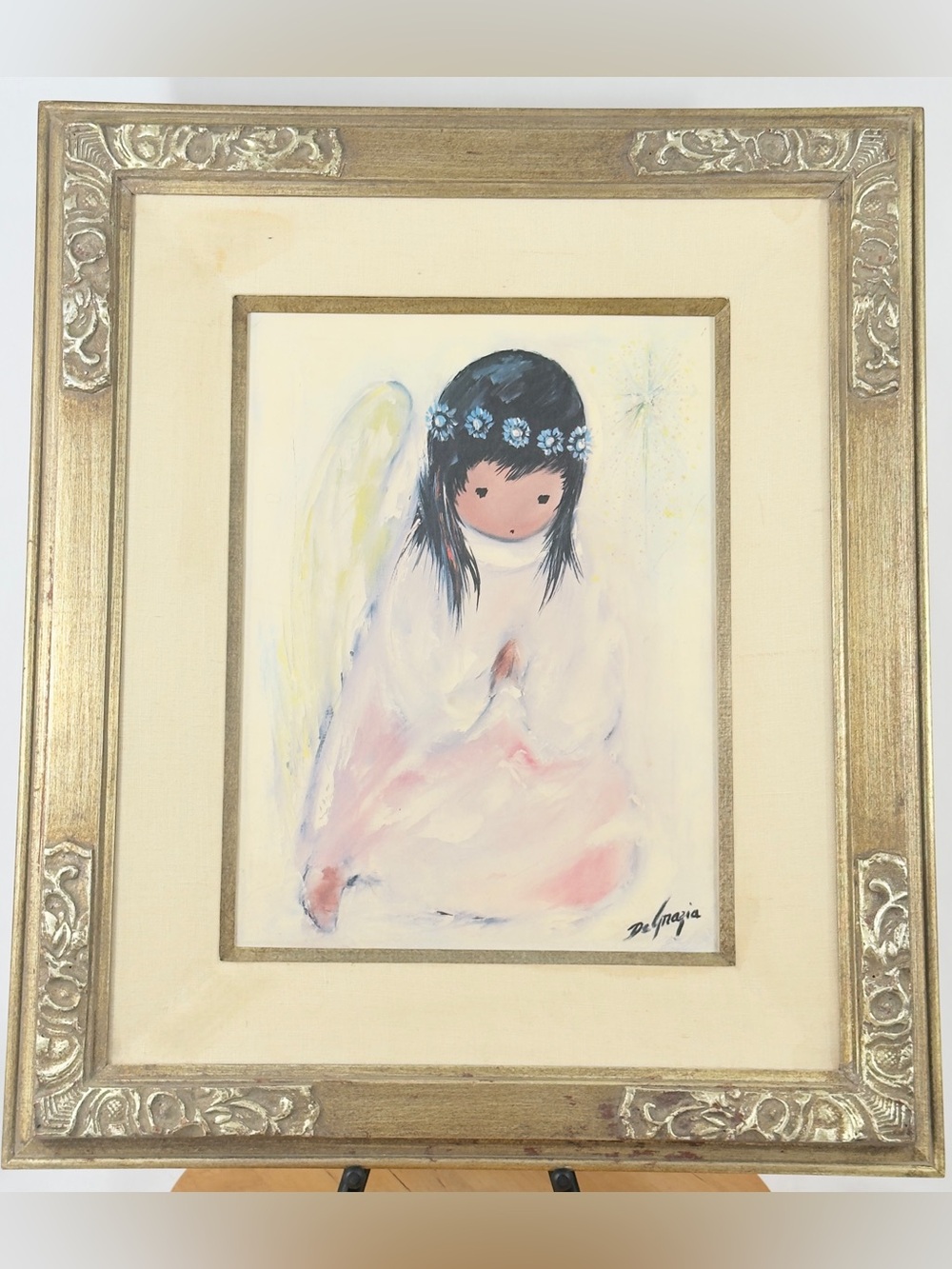 Vintage De Grazia Gallery in the Sun “A Little Prayer” Oil Painting Reproduction